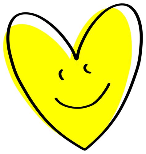 Download Yellow Heart Smiley Heart Royalty Free Stock Illustration
