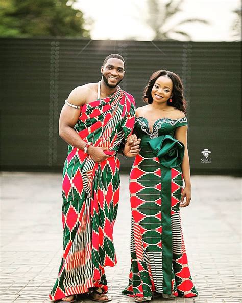 Ghanaian Bride And Groom In Traditional Dress For Wedding Remyma2k18