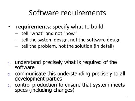 Ppt Software Requirements Powerpoint Presentation Free Download Id