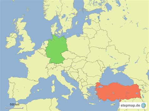 Türkei auf der karte europas. Deutschland-Türkei von jomi - Landkarte für Deutschland