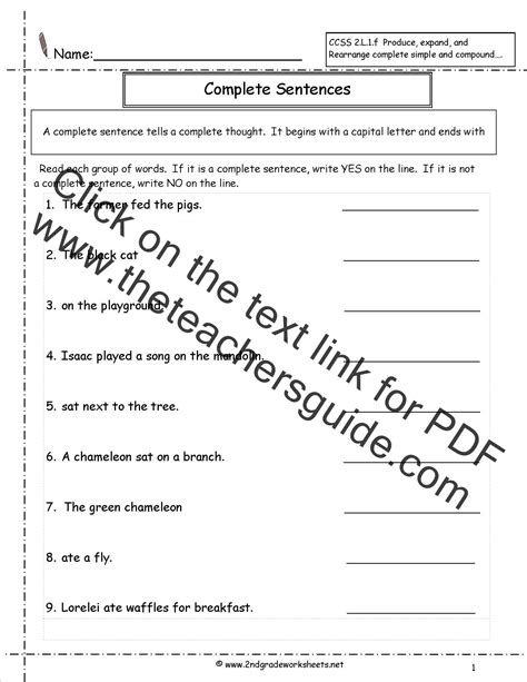 Writing Compound Sentences Worksheet Second Grade Sentences Worksheets