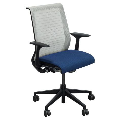 Swivel chairs conference chairs soft seating bar stools poufs benches tables acoustic panels acoustic booths & furniture hangers & accessories. Steelcase Think Used Mesh Back Conference Chair, Blue ...
