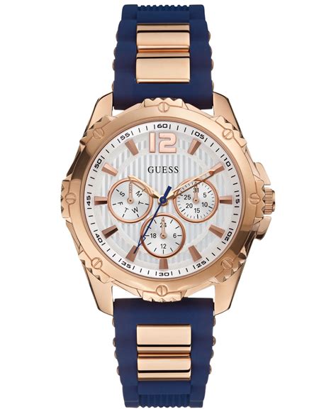 Widest selection of new season & sale only at lyst.com. Lyst - Guess Women's Navy Silicone Strap Watch 42mm ...