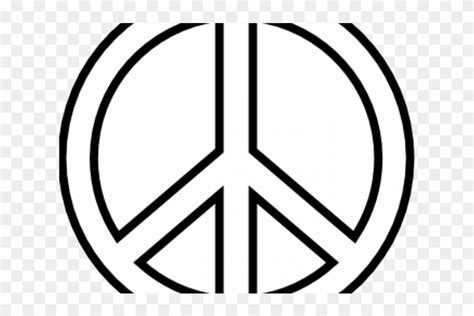Peace Symbol Clipart Line Art Easy Drawing Peace Sign Free
