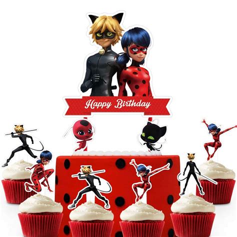 Buy Decorations For Miraculous Ladybug Cake Topper Cupcake Topper