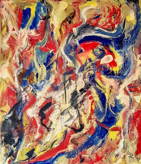 In The Style Of Willem De Kooning By Ret Painting By Retne Artmajeur