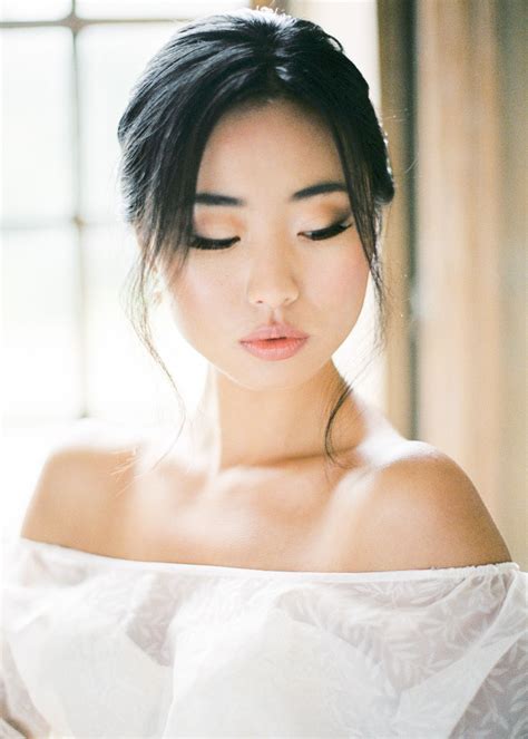 natural asian bridal makeup look for daytime wedding makeup hair by onorina jomir paris