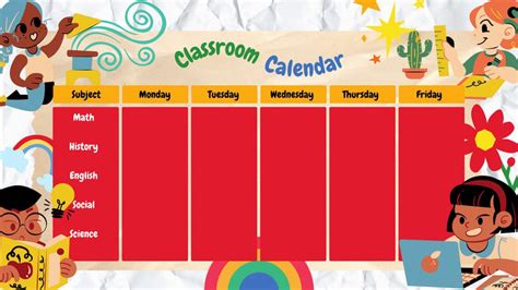Free Custom Printable Classroom Calendar Templates Canva