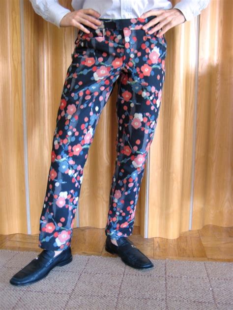 Men's floral embroidered ripped jeans holes straight slim washed denim pants rose pattern vintage moto jean trousers (blue,34) $15.99. Mens Pants from vintage Seventies pattern - Sewing ...