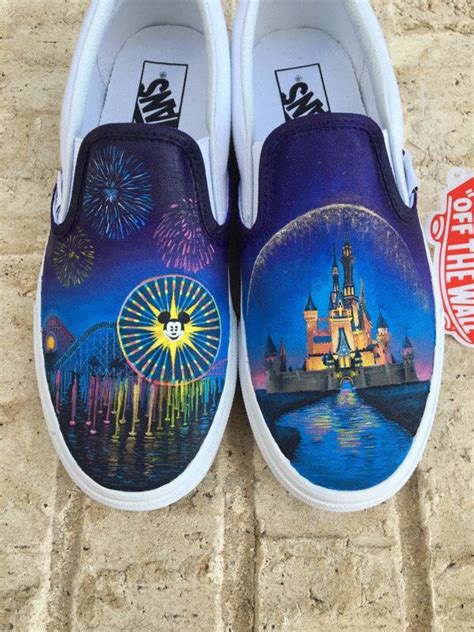 Disney World And Disneyland Painted Vans Custom Shoes Shannys Shoes