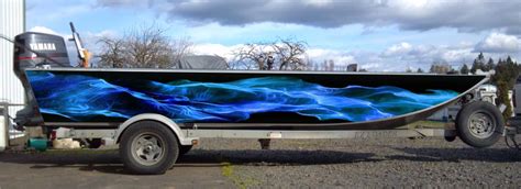 Blue Flame Boat Wrap By Coho Design