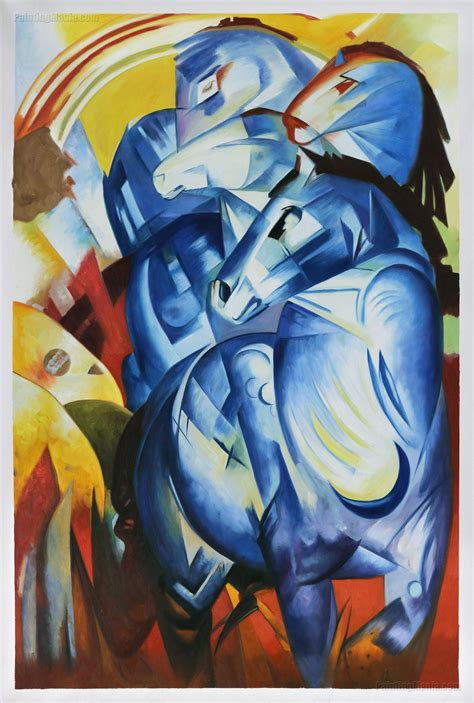 The Tower Of Blue Horses Franz Marc Hand Painted Oil Etsy