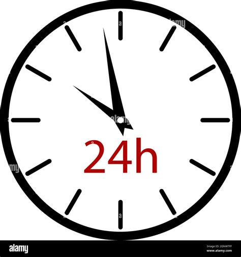 24 Hours Clock Icon Stock Vector Image And Art Alamy