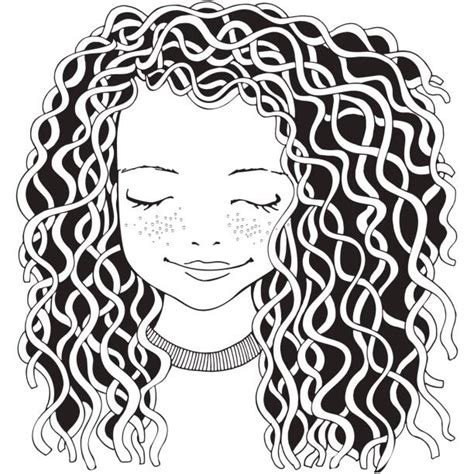Best Curly Hair Girl Illustrations Royalty Free Vector