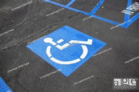 Disabled Parking Space Stock Photo Picture And Royalty Free Image