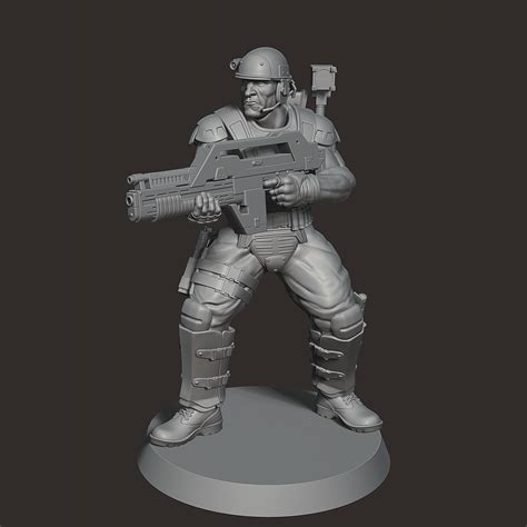 3D file United States Colonial Marine Corps 👽・3D printing model to