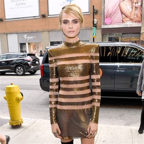 Cara Delevingnes All Gold Glamour Steals The Spotlight At The Toronto