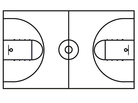 Basketball Court With Images Free Basketball Templates Printable