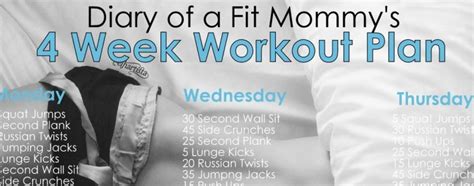 4 Week No Gym Home Workout Plan Diary Of A Fit Mommy