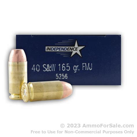 50 Rounds Of Discount 165gr Fmj 40 Sandw Ammo For Sale By Independence