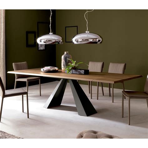 Piense en una mesa cuadrada extensible cuadrado extendida o bien una mesa cuadrada extensible redonda grande. Mesa extensible Eliot Wood Drive de Cattelan Italia en ...