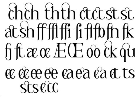 Serif Font Ligatures By Weegraphicsman On Deviantart