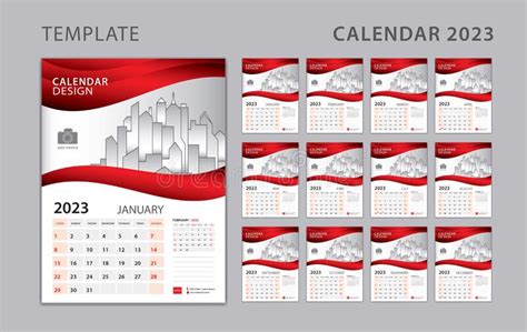 Calendar 2023 Template Wall Calendar 2023 Year Set Desk Calendar