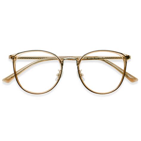 kbt98380 round yellow eyeglasses frames leoptique