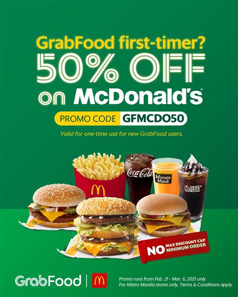 Mcdonalds 50 Off Grabfood Newbie Promo Manila On Sale