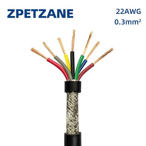 22awg 0 3mm2 Rvvp Multi Core Shielded Cable Wire 2 3 4 5 6 7 8
