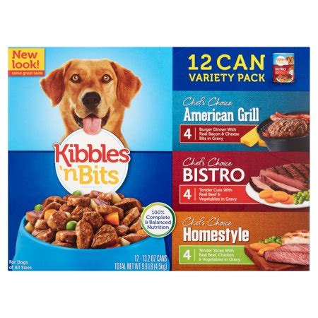 Dogs know kibbles with bits are best. Kibbles N Bits Variety Pack Canned Dog Food, 12Ct ...