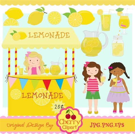 lemonade partylemonlemonade stand digital clip art etsy