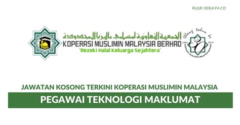 Risda look for outstanding individuals from diverse backgrounds with passion for taking on challenges. Jawatan Kosong Terkini Koperasi Muslimin Malaysia ...