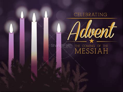 Sharefaith Media Celebrating Advent Church Powerpoint Template