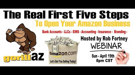 The First 5 Steps To Start An Amazon Business Youtube