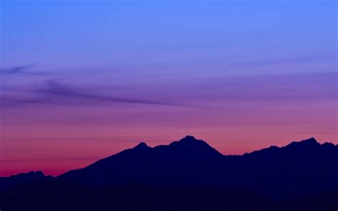 Mountain Silhouette Landscape Landscape Nature Mountains Sunset Hd