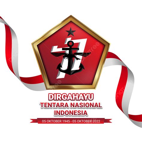 Gambar Hut Tni Tentara Nasional Indonesia Ke 77 Logo And Flag Png