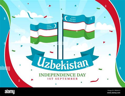 Happy Uzbekistan Independence Day Vector Illustration On St Of