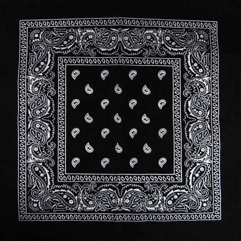 Paisley Cotton Bandana Bandanna 22 Emo Black And Red Ebay