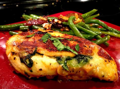 Place crepes on a baking sheet (opening down). Spinach and Pepper Jack Stuffed Chicken | Beyond diet ...