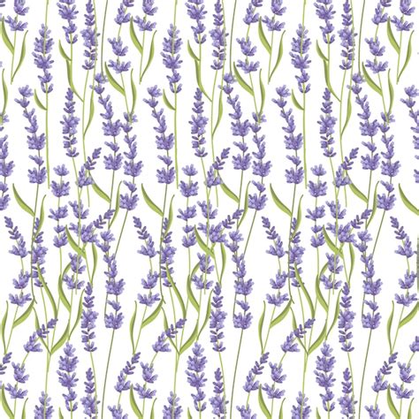 Premium Vector Lavender Seamless Pattern