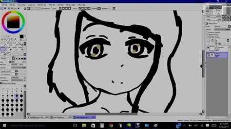 Easy How To Anime Girl On Paint Tool Sai Youtube