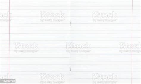 Narrow Lined Doublepage Spread With Red Margin Stock Photo Download