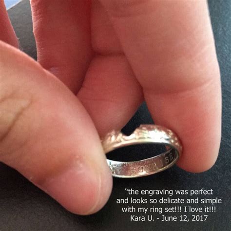 Custom Personalized Inside Ring Engraving For Engagement Etsy