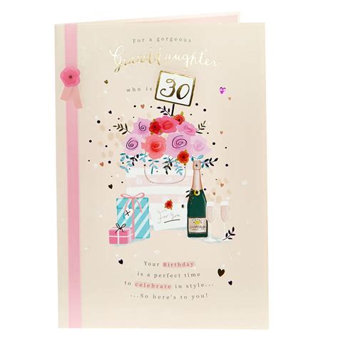 Buy 30th Birthday Card Gorgeous Granddaughter For Gbp 199 Card