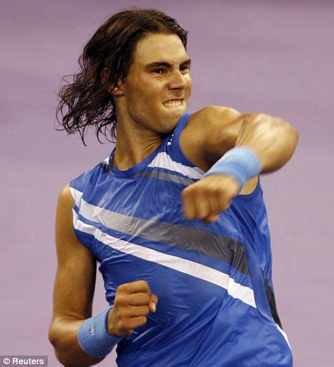 Rafael Nadal Biceps Muscles Babolat Tennis Racket Nike Short