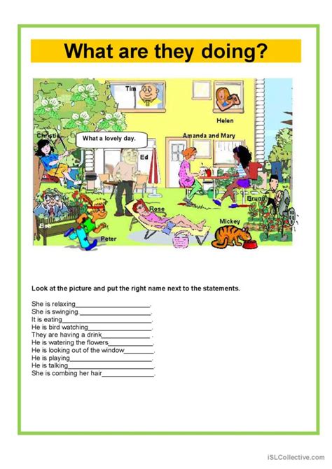 Present Continuous What Are They D English Esl Worksheets Pdf Doc