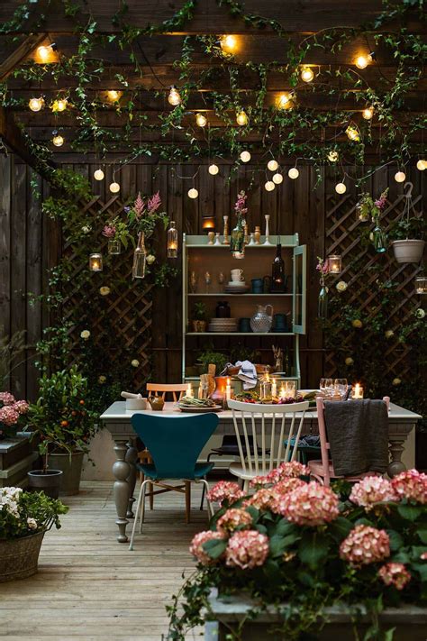 28 Absolutely Dreamy Bohemian Garden Design Ideas Backyard Lighting