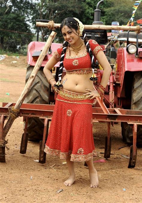Telugu Actress Hot Photos Meenakshi Hot Cleavage And Navel Show In Red