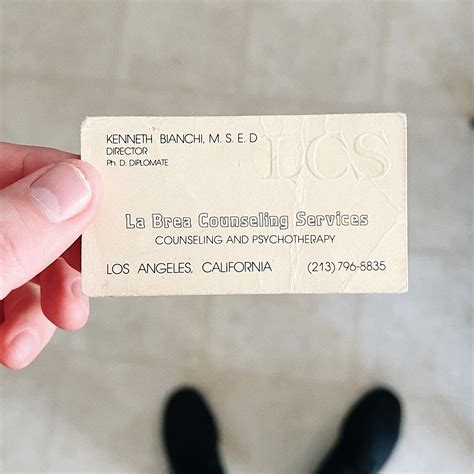 After 40+ years my mom finds Kenneth Bianchi’s business card : r